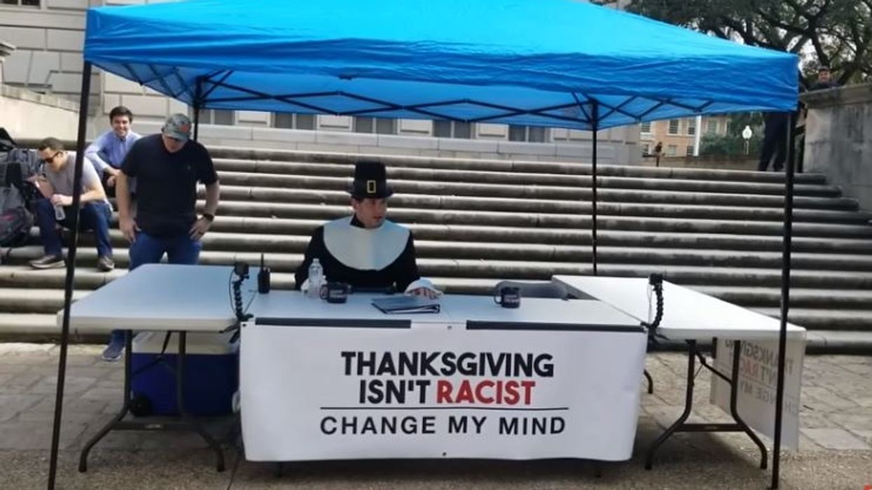 WATCH: Thanksgiving Isn't Racist: Change My Mind