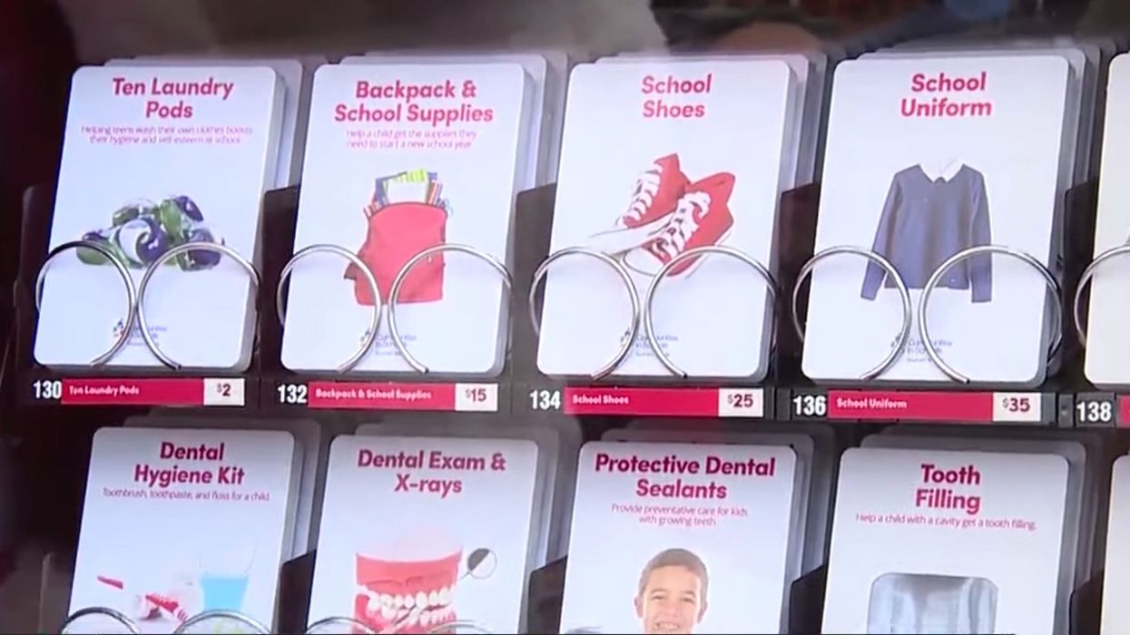 'Giving Machines' let you donate to needy families anonymously, and the first one is incredibly successful