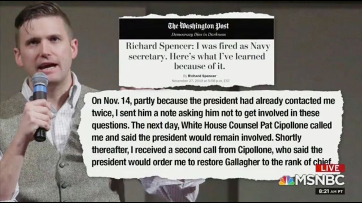 MSNBC host forced to issue major correction for airing photo of white supremacist as fired Navy secretary