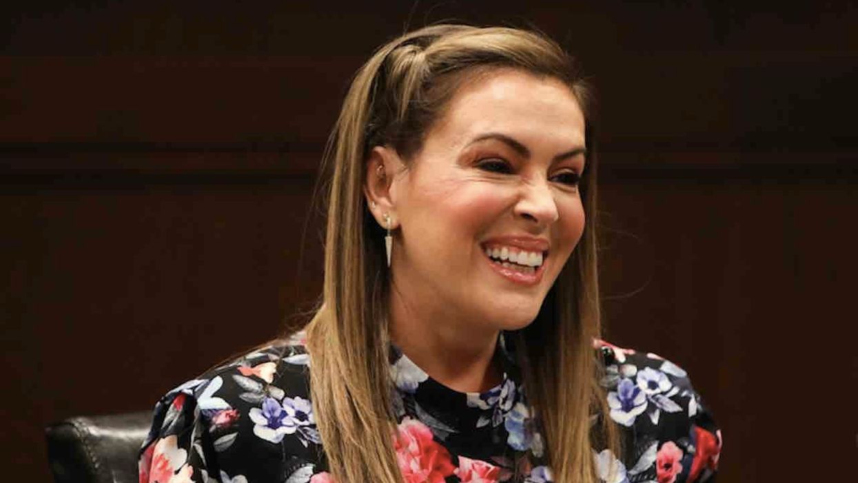 Alyssa Milano complains it's 'f***ing upsetting' that she can't let her son, 8, listen to 'inappropriate' President Trump on the news