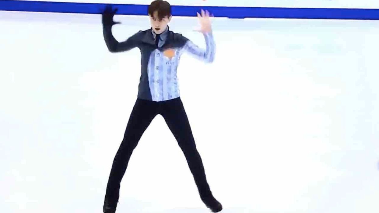 Russian figure skater's Holocaust-themed costume — half concentration camp prisoner, half Nazi guard — nominated for award. Oops.