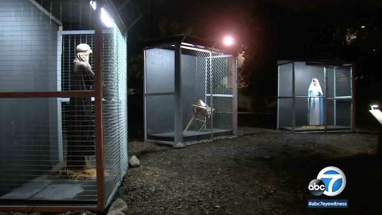 Church Nativity scene called 'abomination' for showing 'the most famous refugee family in the world' separated in cages