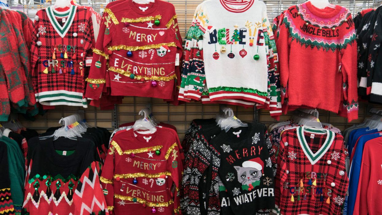 Walmart pulls an ugly Christmas sweater showing a wide-eyed Santa about to rip lines of cocaine