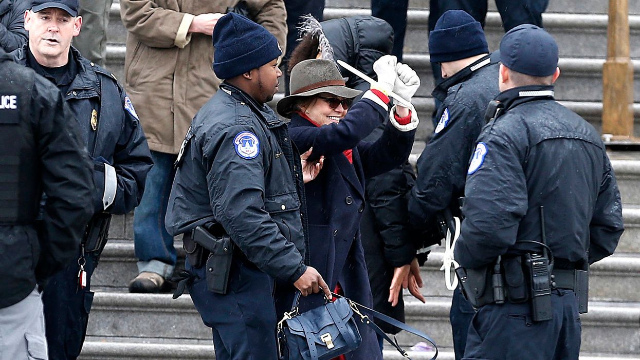 Actress Sally Field arrested during climate change protest in DC
