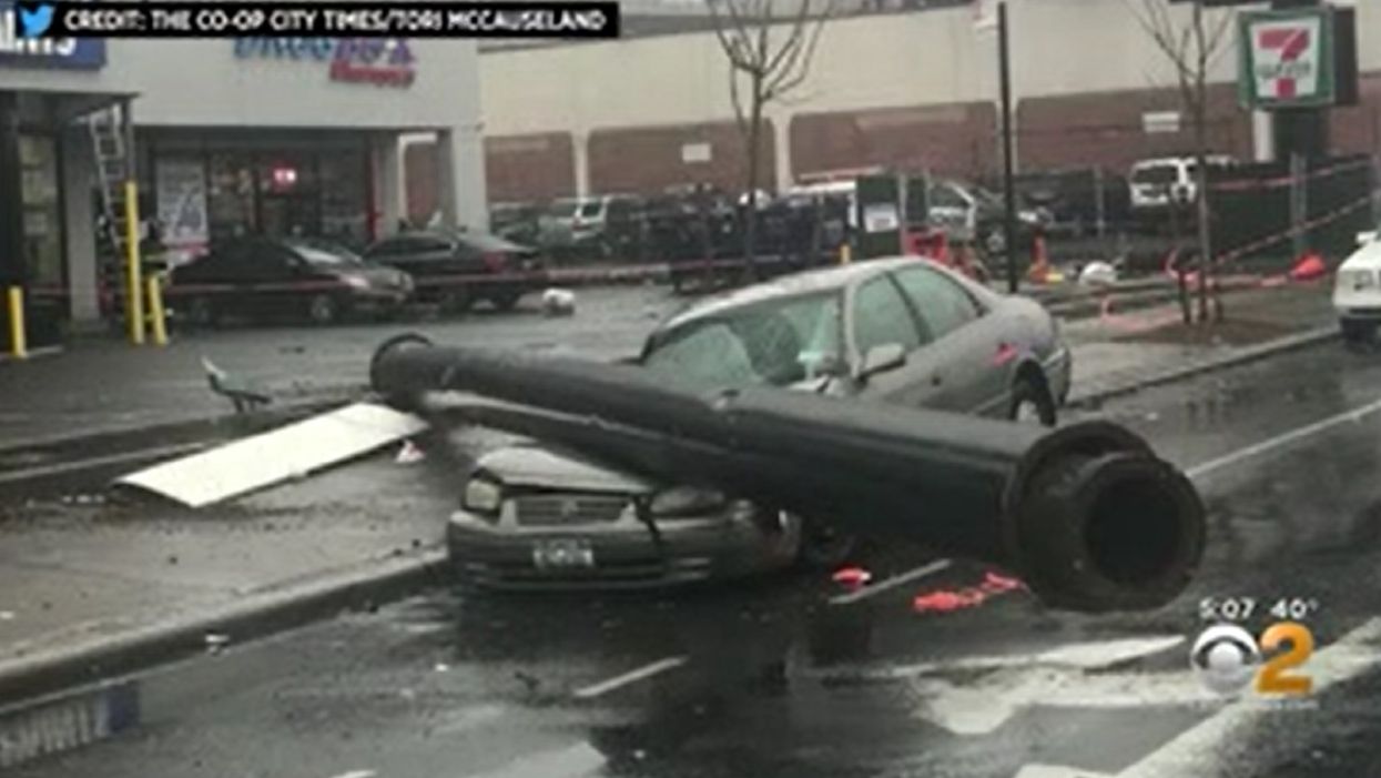 Wind turbine collapses in Bronx, smashing car and destroying billboard