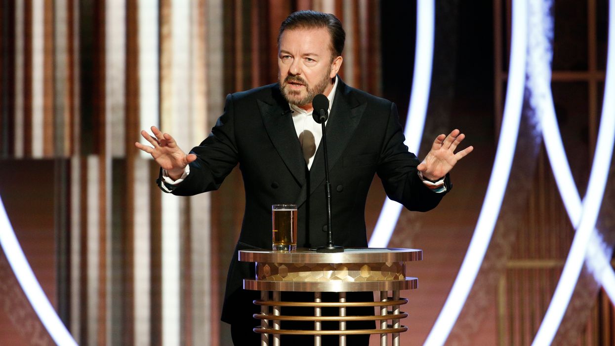 Ricky Gervais issues sharp rebuke to media after it criticizes his viral Golden Globes speech bashing Hollywood liberals