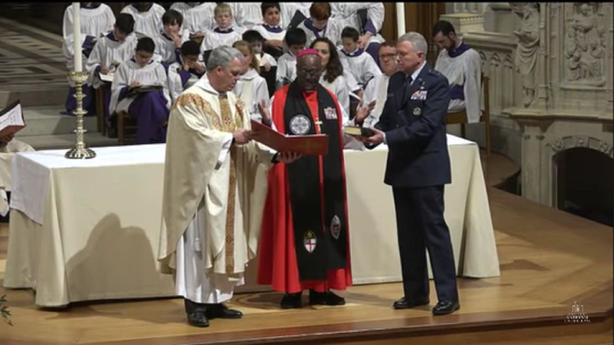 Group threatens to sue after blessing of 'official Bible' for swearing in Space Force commanders