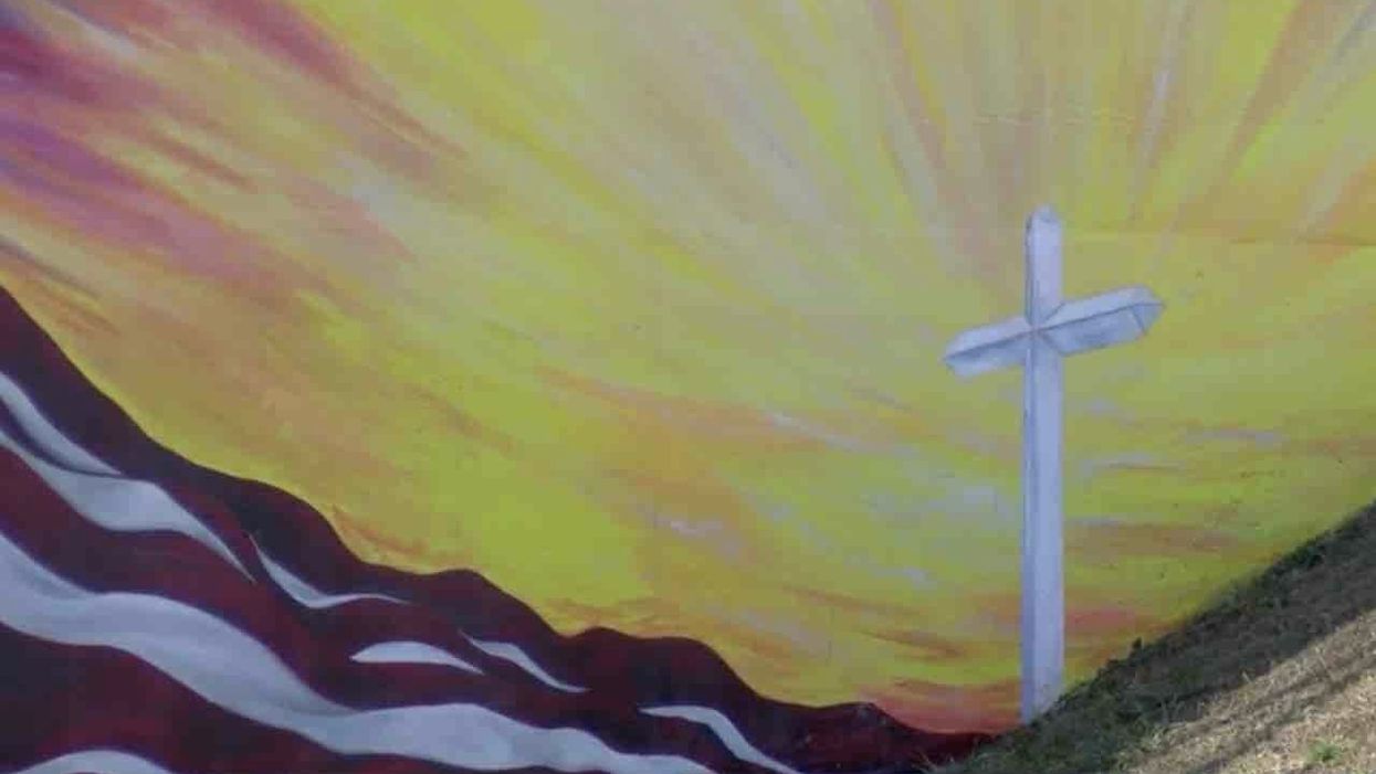 One person complained to atheist group about cross on a mural — and now its future is in doubt