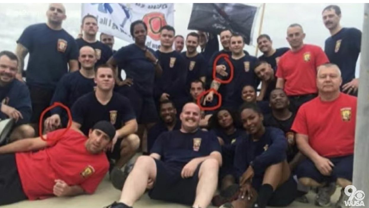 'White power' symbol or circle game? Fire department investigating after pic shows recruits flashing 'OK' sign