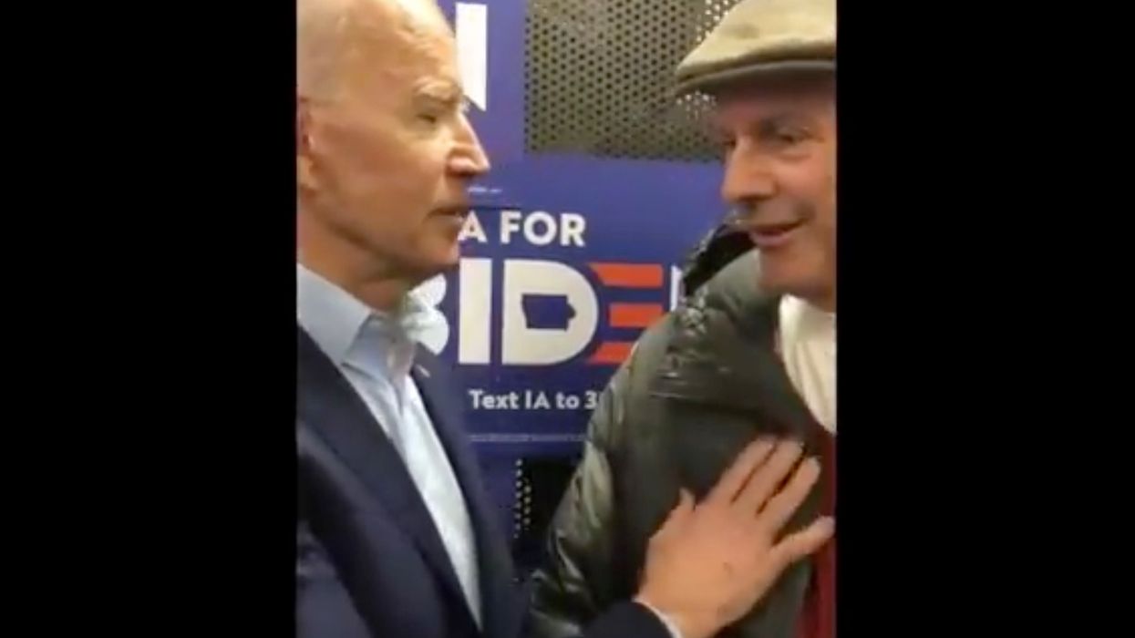 Joe Biden puts hands on voter, angrily responds when confronted about climate change