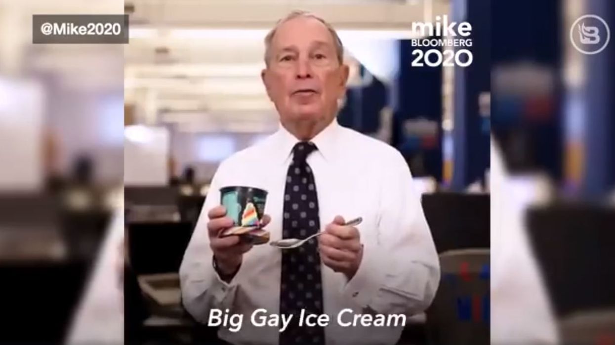 Mike Bloomberg runs an awkward campaign ad for Big Gay Ice Cream