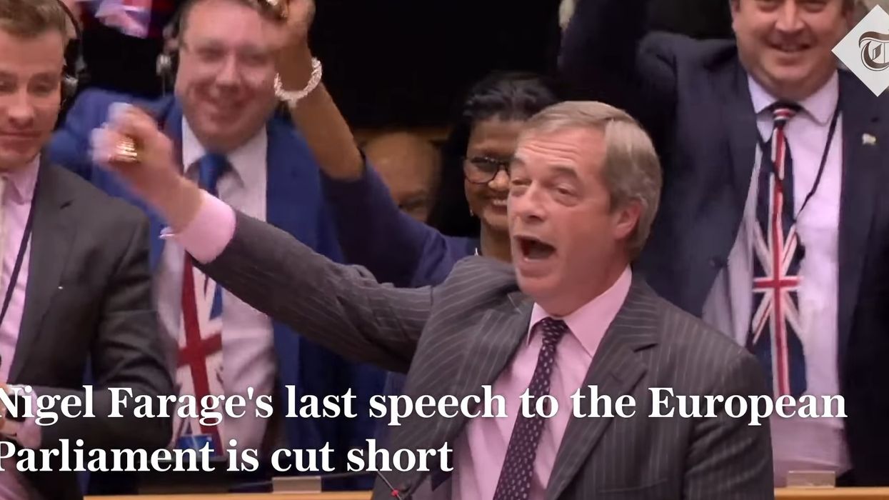 WATCH: Brexit leader Nigel Farage leaves EU enraged with EPIC farewell speech