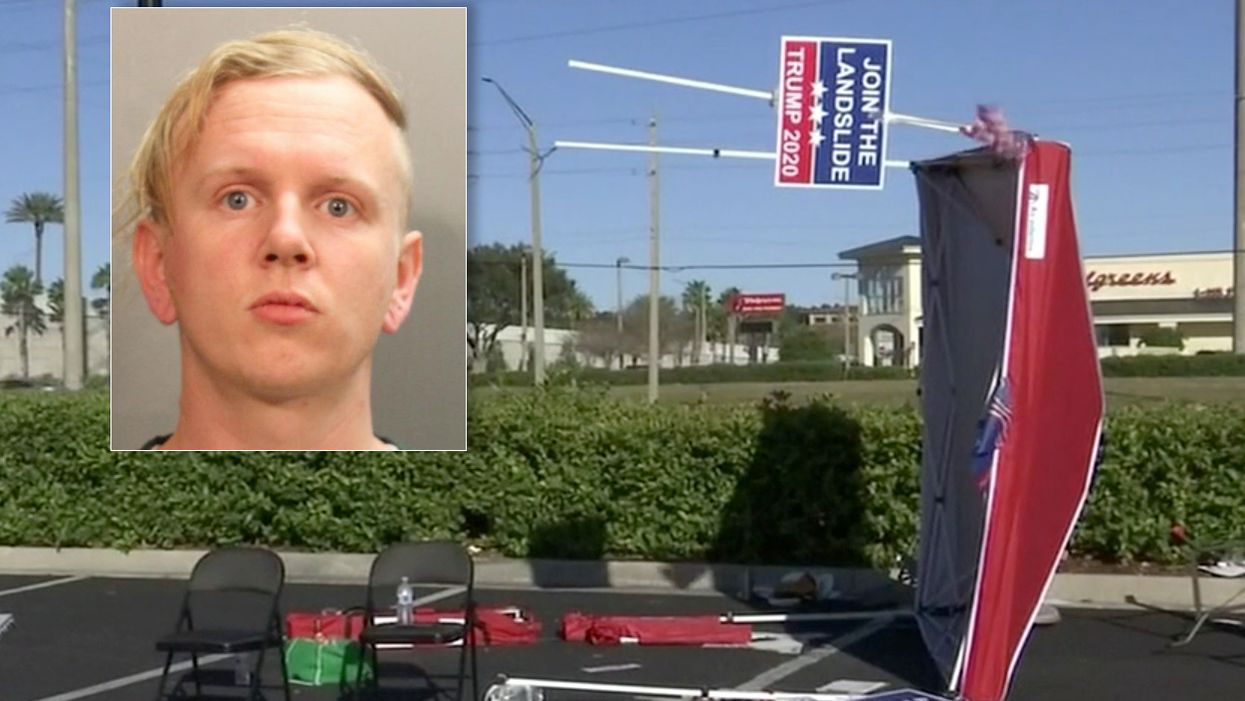 Police arrest man for allegedly attacking Trump volunteers with van, political motive being investigated