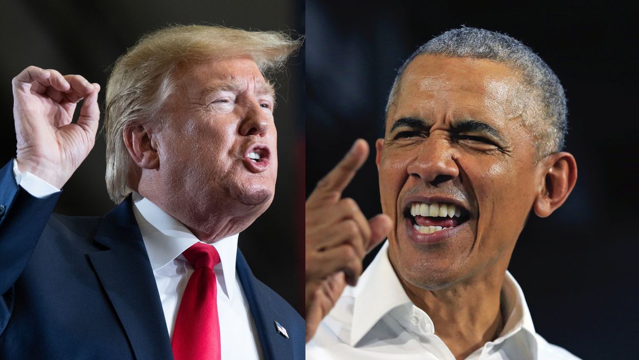 President Trump castigates Obama's 'latest con job' over the economy