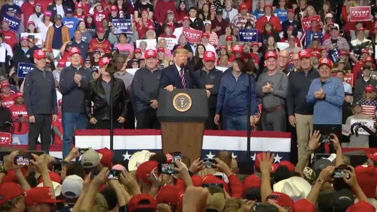 1980 'Miracle on Ice' US Olympic hockey players attend President Trump's rally wearing 'Keep America Great' hats — and Trump haters lose it