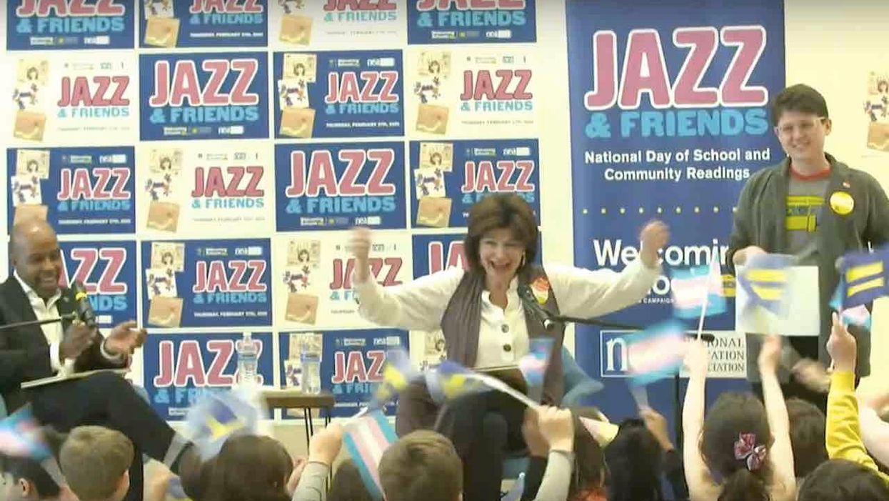 National Education Association video: Second graders wave flags to celebrate books about 'nonbinary and transgender youth'