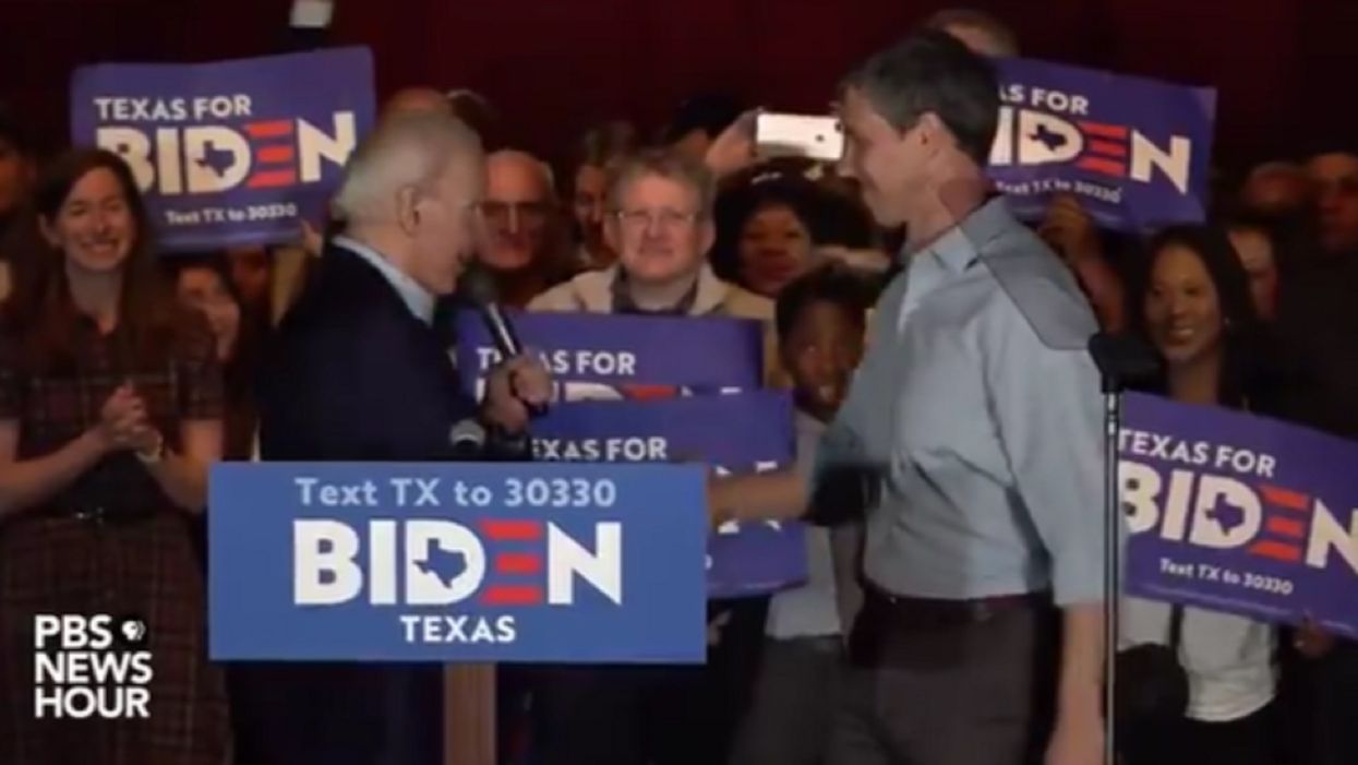 'You're gonna take care of the gun problem with me,' Joe Biden tells Beto O'Rourke after receiving his endorsement