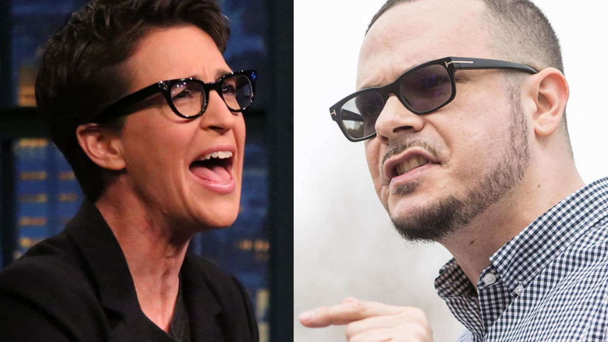 Rachel Maddow is in a Twitter feud with a Bernie Sanders surrogate over report on DNC rigging the primary