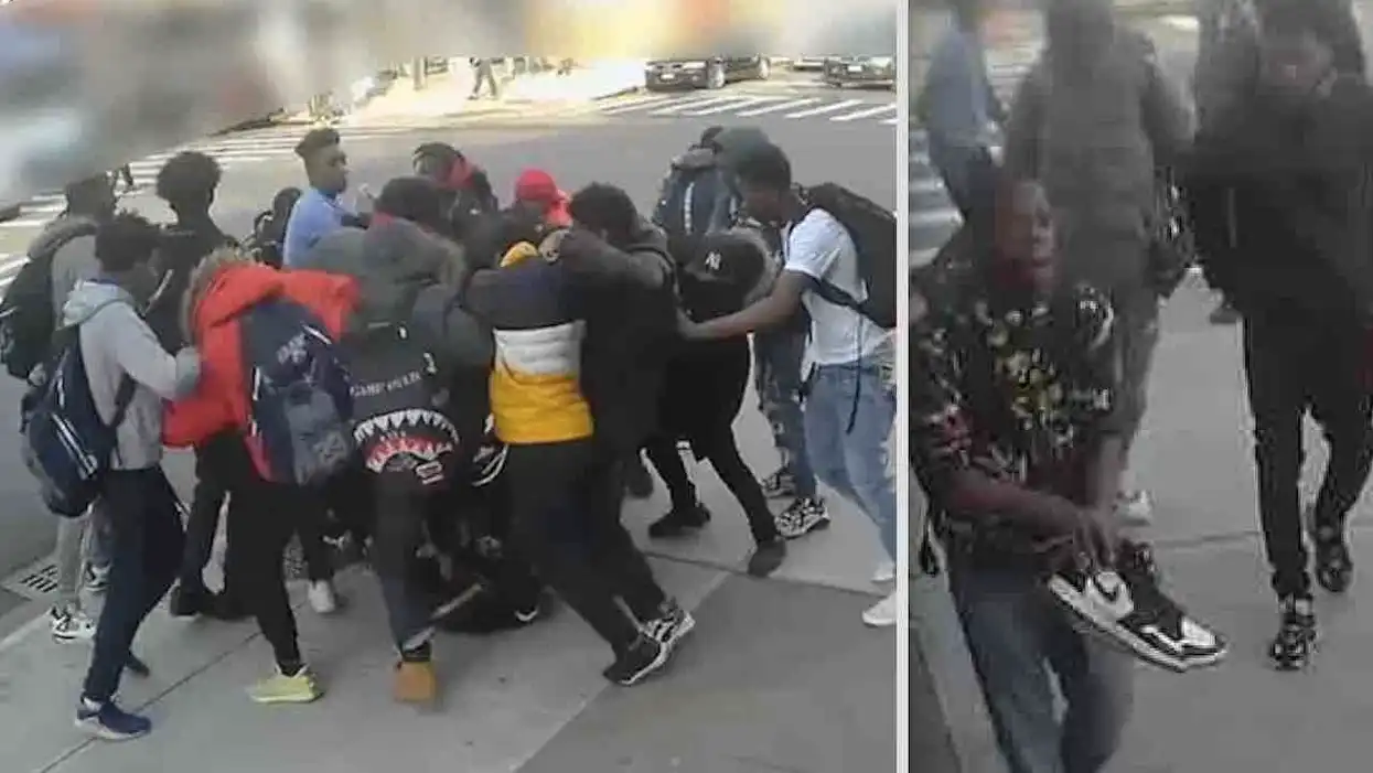 Teen girl savagely stomped by over dozen suspects — then while she's on sidewalk 'bleeding like crazy,' one of them steals sneakers right off her feet