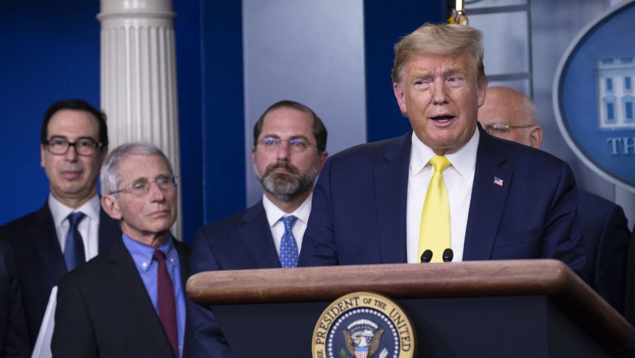 Media outlet claims Trump 'storms out' of coronavirus briefing, ignores questions. Video shows otherwise.