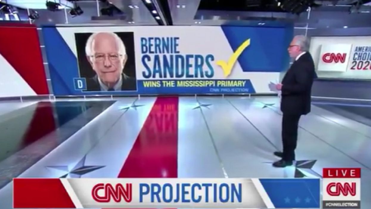 Watch: CNN mistakenly shows Bernie Sanders as winner in Mississippi race