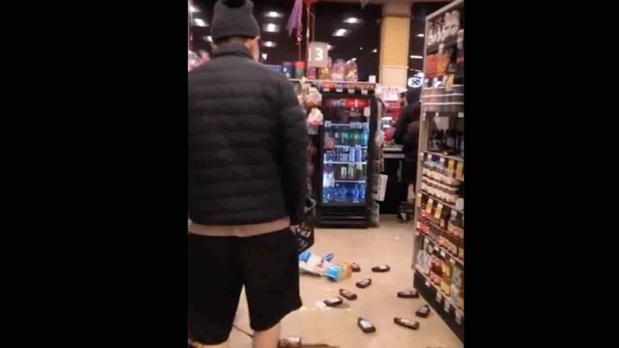 'Take that you bunch of losers!': Fight breaks out in supermarket amid coronavirus panic buying