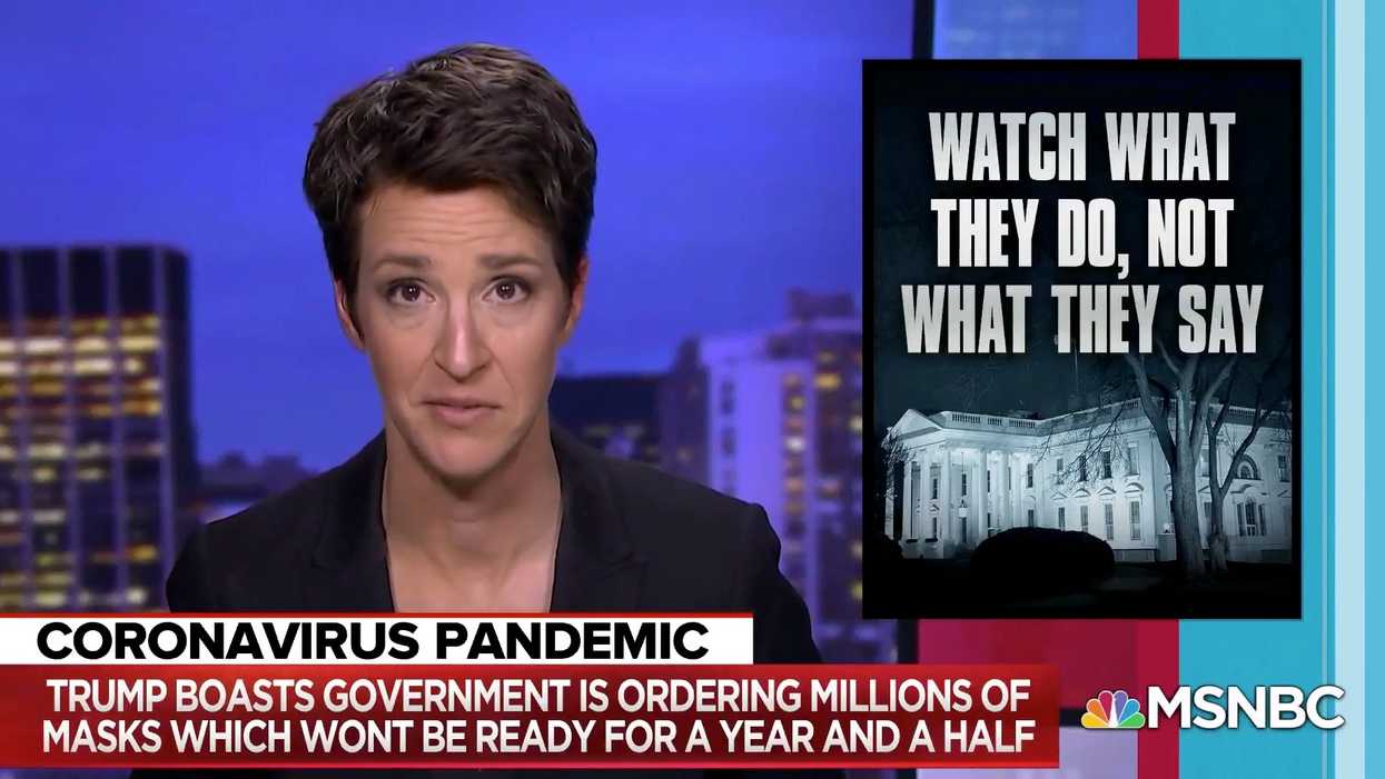 MSNBC's Rachel Maddow claims Trump will 'cost lives,' demands networks stop airing his coronavirus briefings