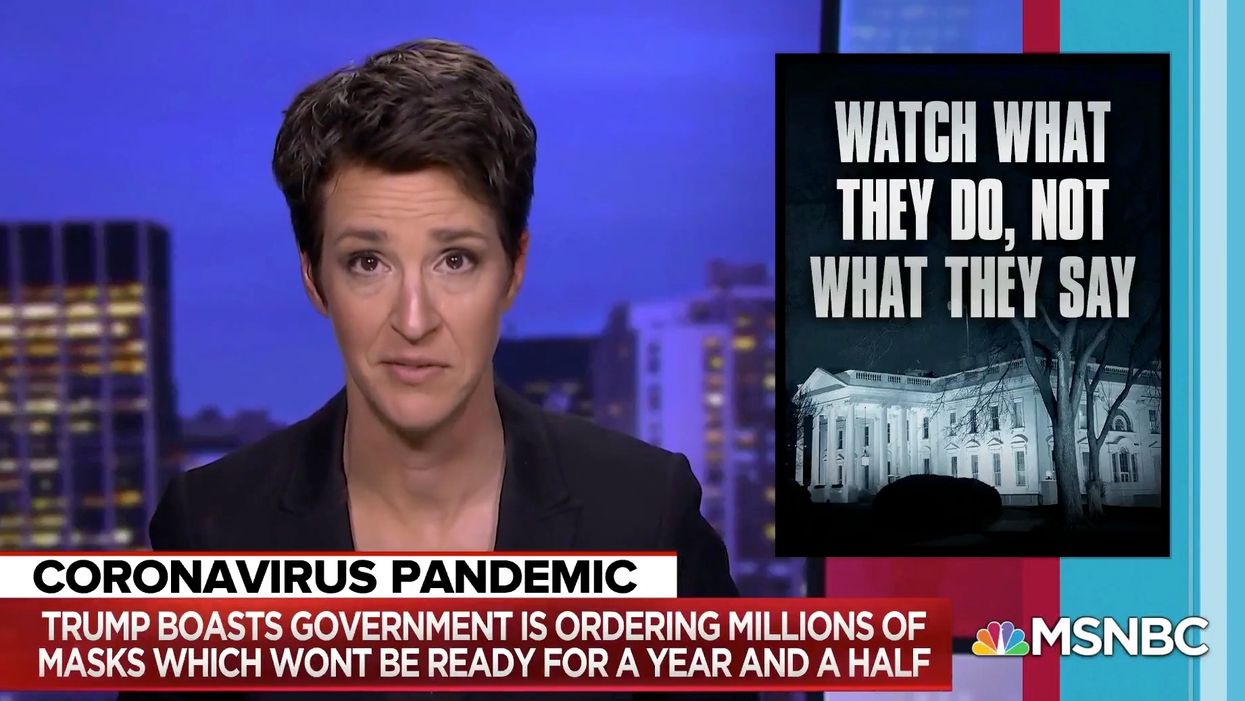 MSNBC's Rachel Maddow claims Trump will 'cost lives,' demands networks stop airing his coronavirus briefings