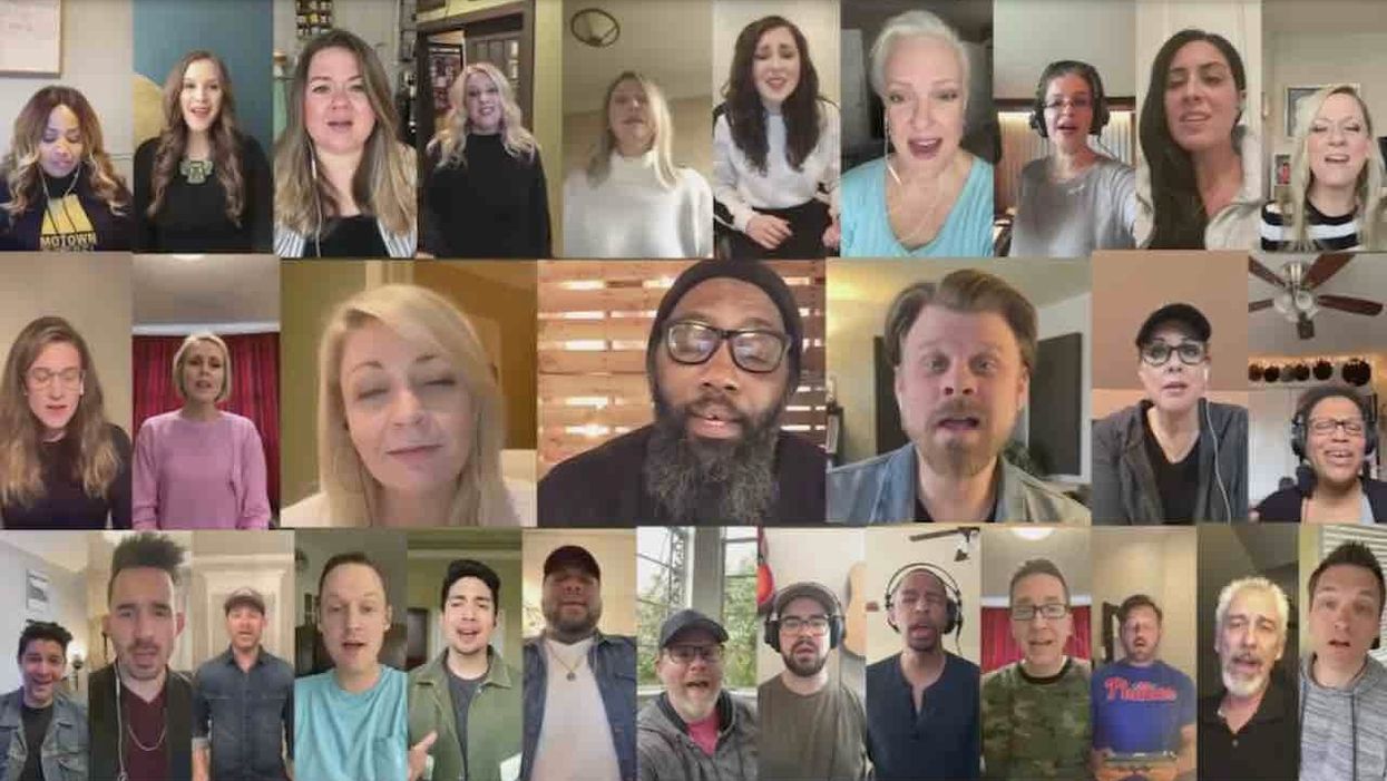 What do studio vocalists do when COVID-19 forces them to self-isolate? They form a cellphone choir and sing 'It Is Well With My Soul,' that's what.