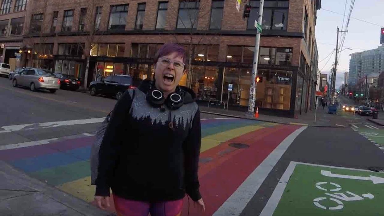 'Go the f*** home!': Woman repeatedly screams bloody murder, drops f-bombs on anti-abortion street preacher in Seattle 'Gayborhood'