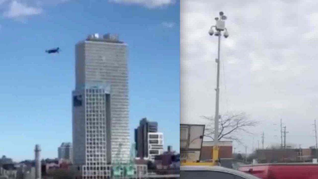 'Very George Orwell of them': Drone, parking lot loudspeakers urge people to socially distance — and folks are getting creeped out