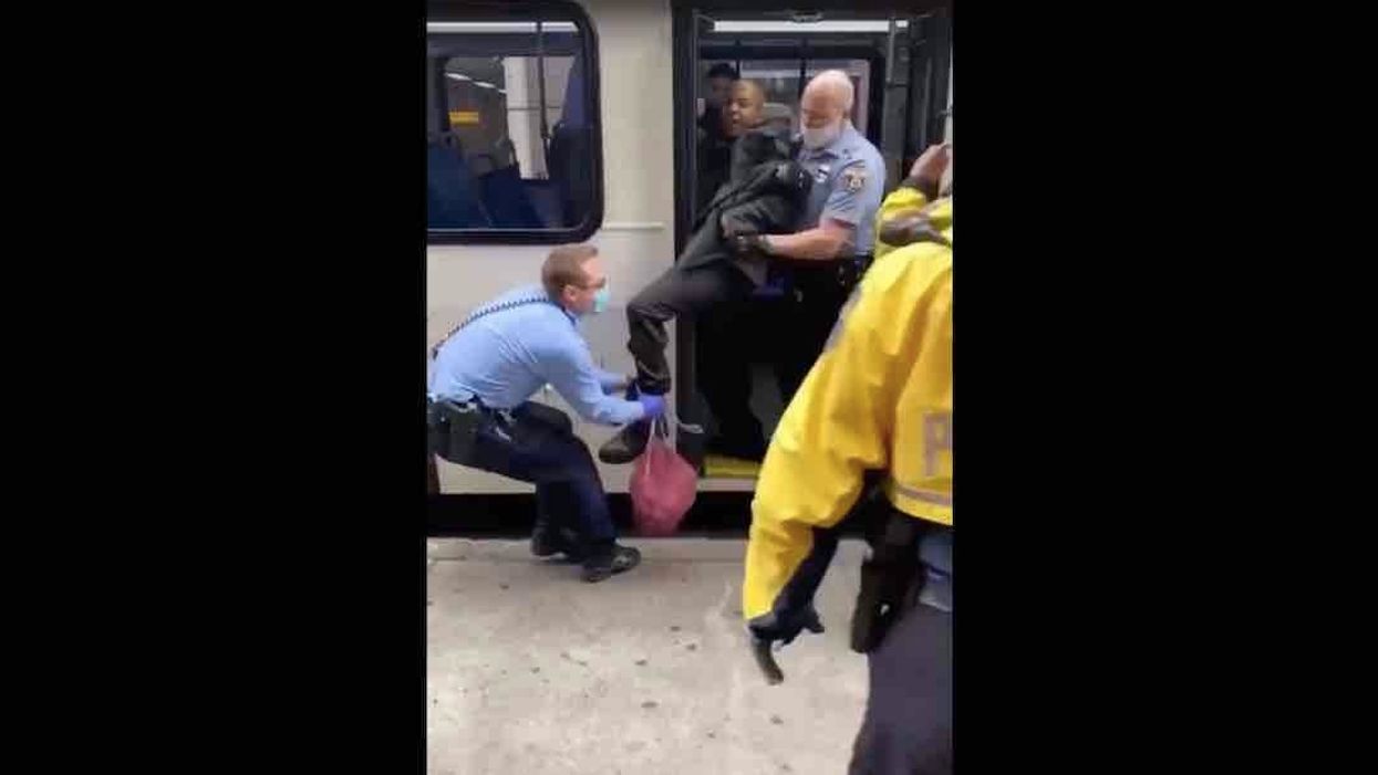 VIDEO: Police drag man off Philly bus reportedly because he isn't wearing a mask: 'Get the f*** off me!'