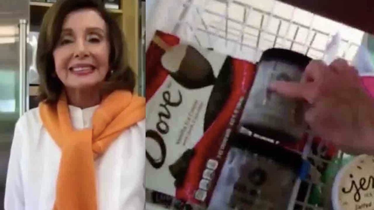 While millions are jobless amid COVID-19, millionaire Nancy Pelosi shows off freezer full of ice cream that gets her through 'these trying times'