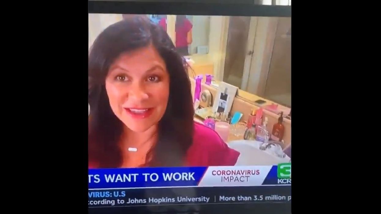 Local TV reporter accidentally shows naked husband during broadcast from home