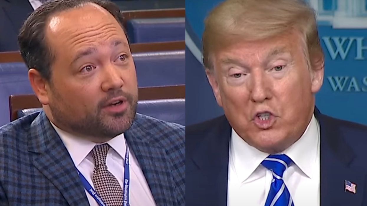 'He's a total faker!' — Trump comes down hard on reporter asking if he's putting Americans in danger