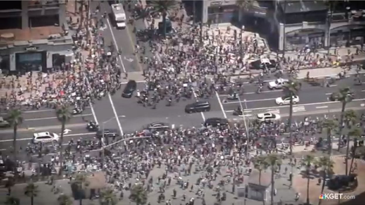 'Reopen Cali now!': Thousands rally at Huntington Beach to protest Gov. Newsom's lockdown