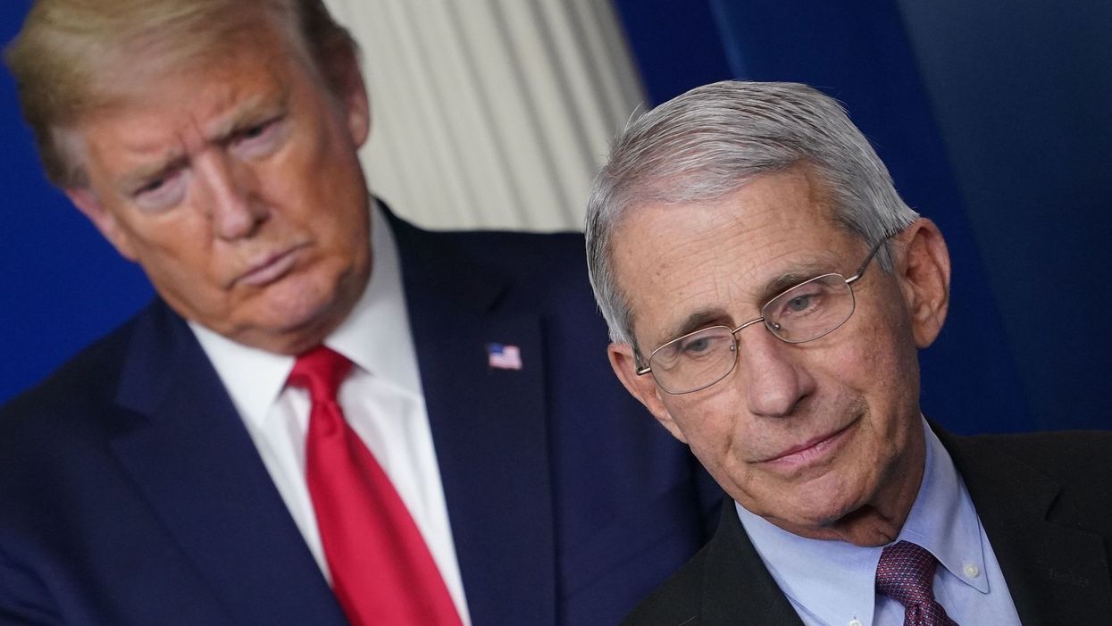 President Trump says he 'totally' disagrees with Dr. Fauci on his comments about the lockdown