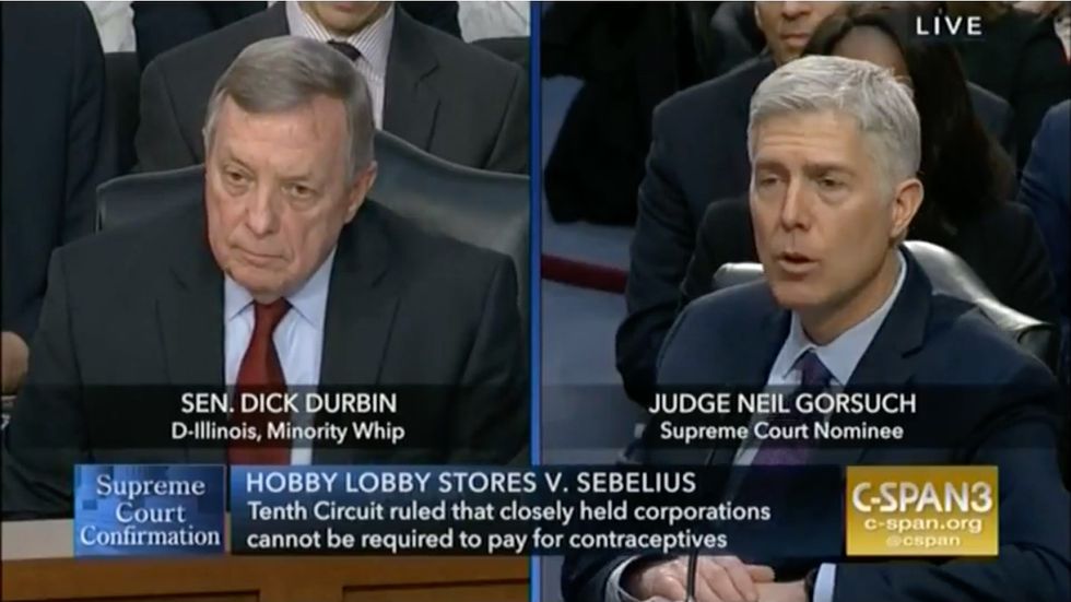 Gorsuch schools Sen. Dick Durbin on religious liberty politely