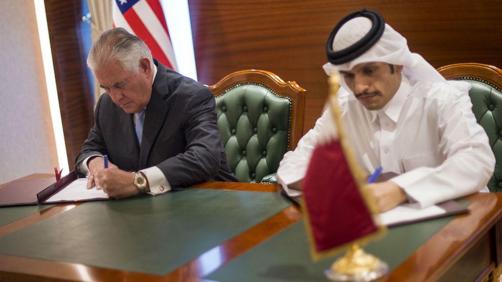 Tillerson commits US to secret deal with terror-friendly Qatar