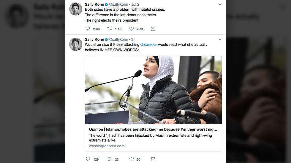 Sally Kohn’s sad, sad defense of Islamofascist Linda Sarsour