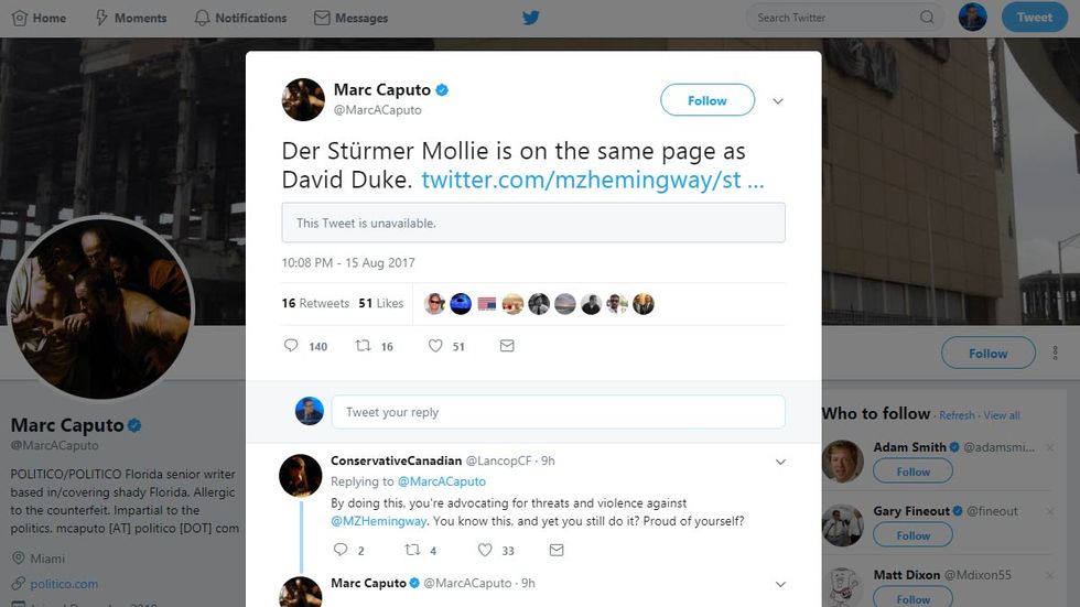 Sorry, Politico 'journalist', Mollie Hemingway is not a Nazi