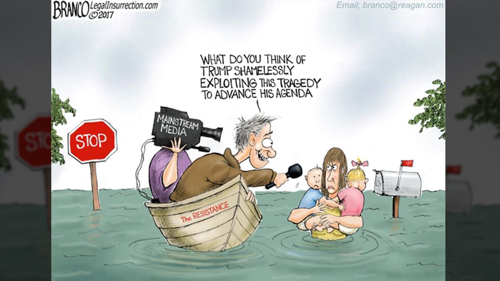 Conservatoons: Trump's Hurricane Harvey 'agenda'
