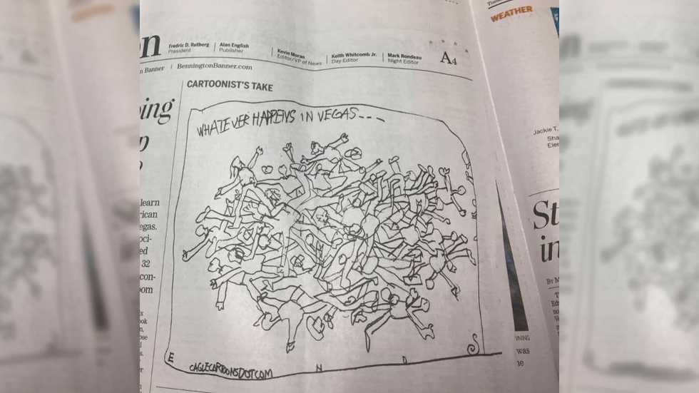 Newspaper apologizes for despicable Las Vegas massacre cartoon