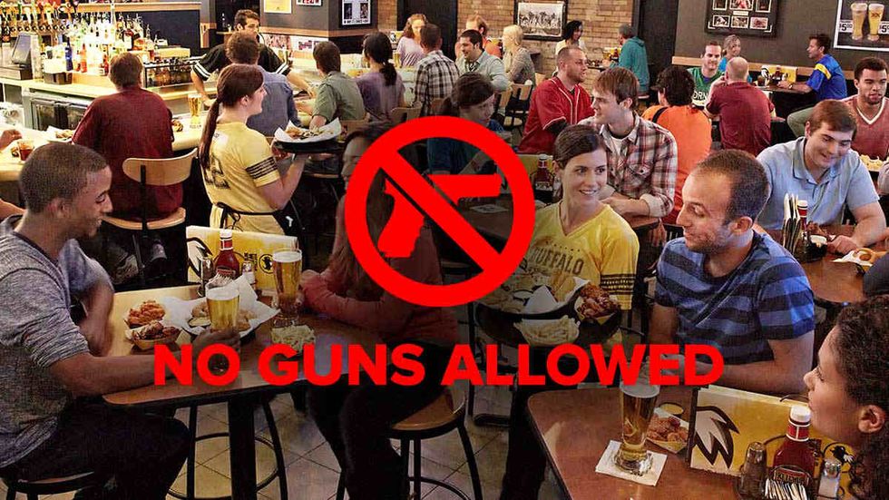 Reminder: Buffalo Wild Wings doesn't respect your gun rights
