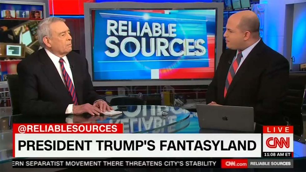 LOL! Brian Stelter thinks Dan Rather is a "reliable source"?