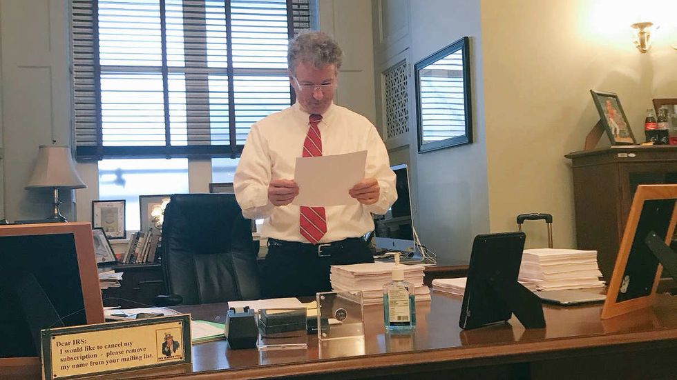 Rand Paul is live-tweeting the 2018 omnibus — and you won’t like what he found