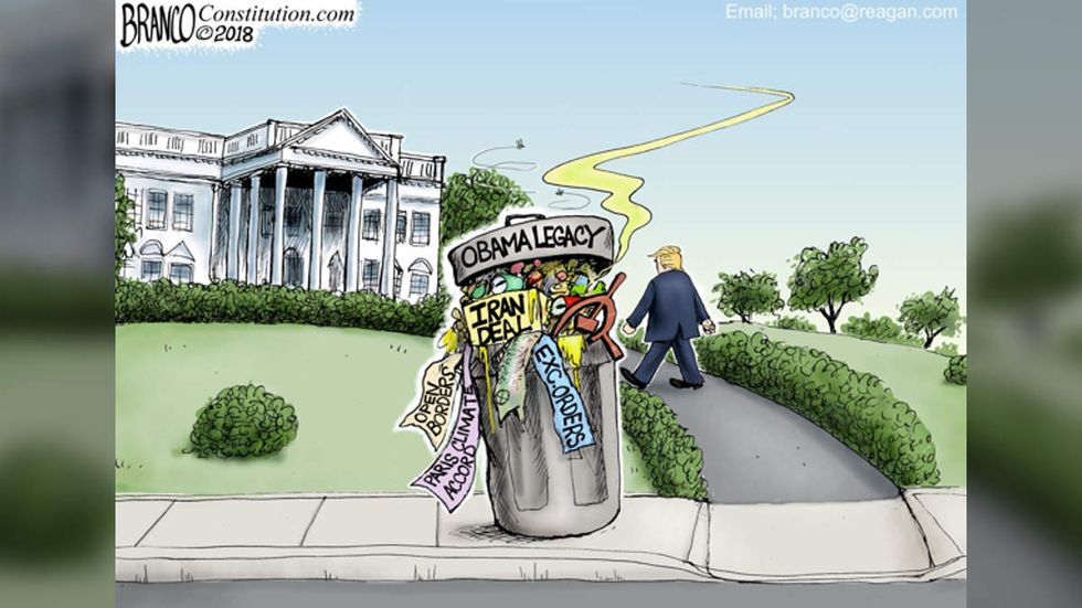 Conservatoons: Trump takes out the trash