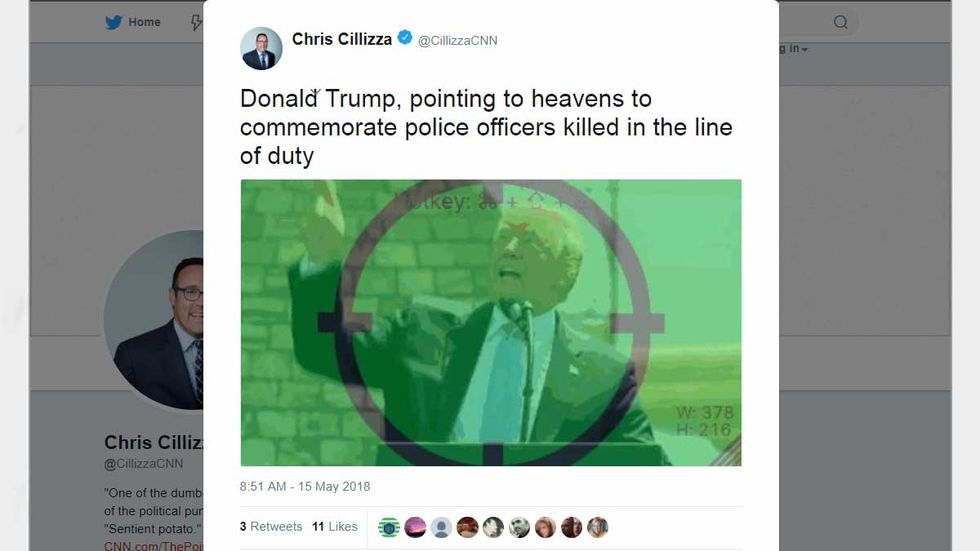 WTF MSM!? CNN’s Cillizza posts photo of Trump in crosshairs