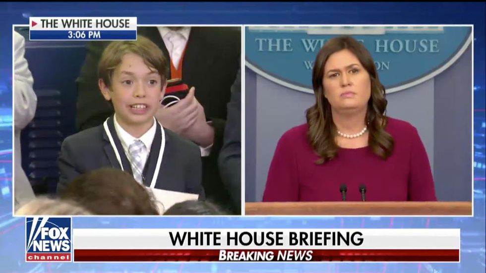 Video: Sarah Sanders gets emotional when child asks about school safety