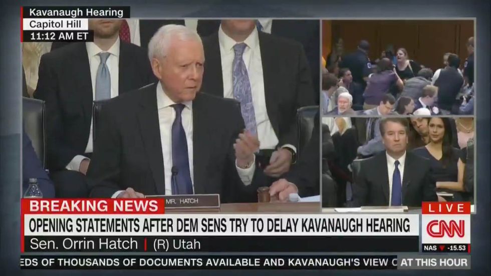 Watch: Orrin Hatch loses patience with 'loudmouth' protester